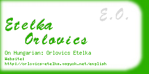 etelka orlovics business card